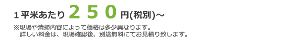 １平米あたり２５０円(税別)～